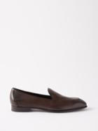Brioni - Bologna Leather Loafers - Mens - Dark Brown