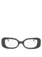 Matchesfashion.com Linda Farrow - Lola Rectangular Acetate Glasses - Womens - Black