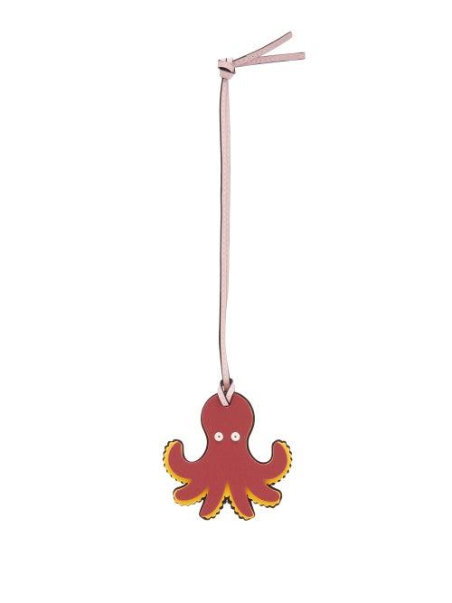 Matchesfashion.com Loewe Paula's Ibiza - Octopus Foam And Leather Key Charm - Mens - Purple