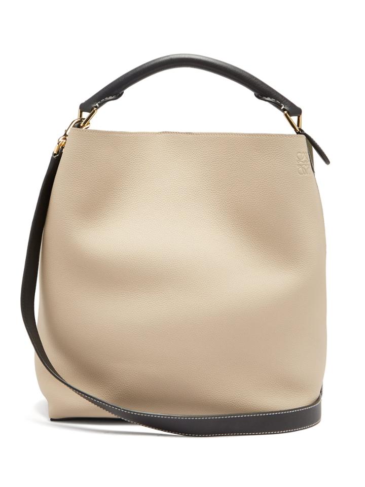 Loewe T Bucket Grained-leather Bag