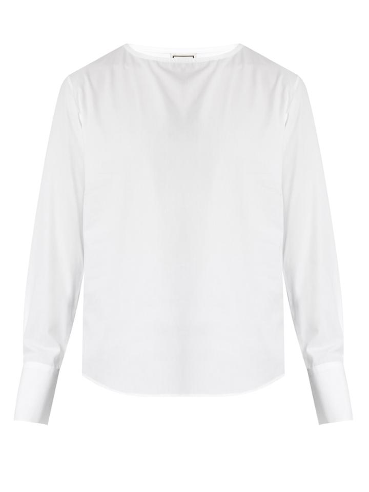 Wooyoungmi Crew-neck Cotton-poplin Shirt