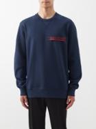 Alexander Mcqueen - Logo-tape Cotton-jersey Sweatshirt - Mens - Dark Navy