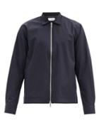 Matchesfashion.com Officine Gnrale - Stanislas Point-collar Wool-blend Jacket - Mens - Navy