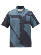 Matchesfashion.com Folk - Gabe Abstract-print Poplin Shirt - Mens - Navy Multi