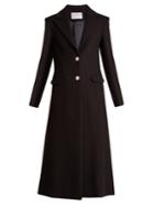 Osman Delauney Single-breasted Wool-blend Coat