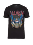 Balmain Logo And Panther-print Cotton T-shirt