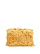Miu Miu Logo-appliqu Shearling Pouch