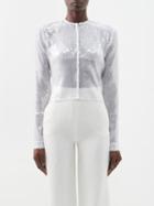 16arlington - Keid Sequinned Tulle Cardigan - Womens - White