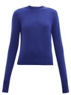 Matchesfashion.com Bottega Veneta - Cashmere Blend Sweater - Womens - Blue