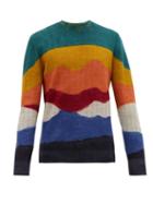 Matchesfashion.com Missoni - Abstract Stripe Chevron Alpaca Sweater - Mens - Multi