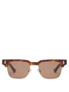 Matchesfashion.com Cutler And Gross - Square Acetate Sunglasses - Mens - Tortoiseshell