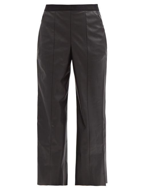 Matchesfashion.com Wolford - Estella Faux-leather Wide-leg Trousers - Womens - Black