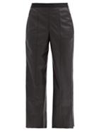 Matchesfashion.com Wolford - Estella Faux-leather Wide-leg Trousers - Womens - Black