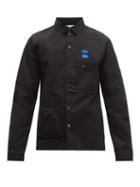 Matchesfashion.com Off-white - Logo Plaque Cotton Twill Shirt - Mens - Black