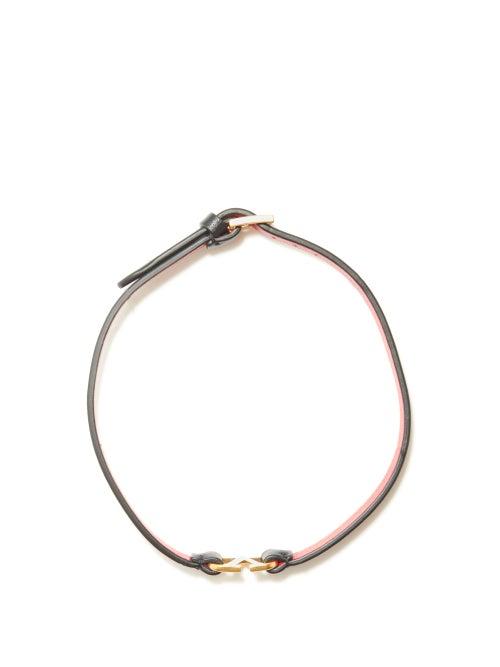 Valentino Garavani - V-logo Leather Choker - Womens - Black