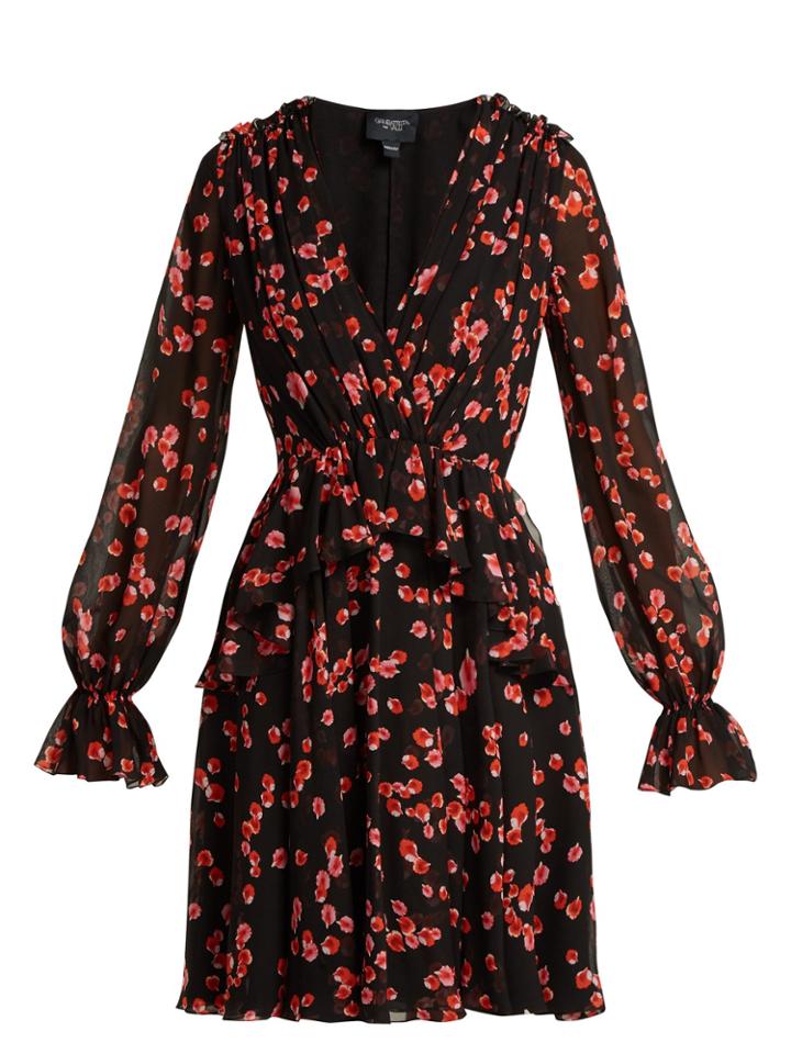 Giambattista Valli Petal-print Silk Dress