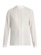 Vanessa Bruno Fes Stand-collar Embroidered Silk Blouse