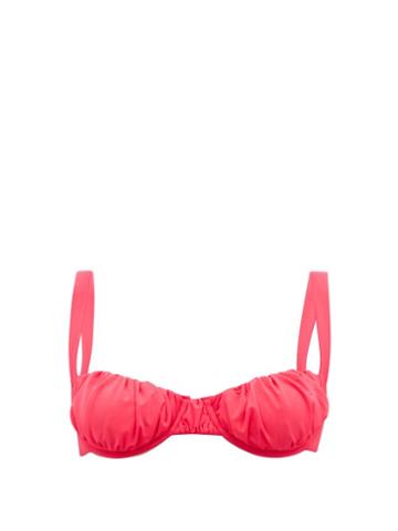 Ladies Beachwear Isa Boulder - Band Ruched Bikini Top - Womens - Pink