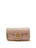 Gucci - Gg Marmont Mini Matelass-leather Cross-body Bag - Womens - Pink