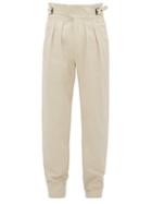 Matchesfashion.com Isabel Marant - Geny Belted Cotton Tapered Leg Trousers - Mens - Beige
