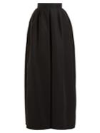 Rochas Pleat-detail Cotton-blend Maxi Skirt