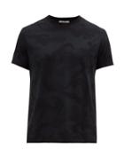 Matchesfashion.com Valentino - Camouflage Print Cotton Jersey T Shirt - Mens - Black Multi