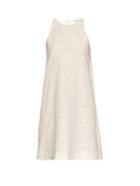 Vince Burnout-camouflage Cotton And Silk-blend Dress