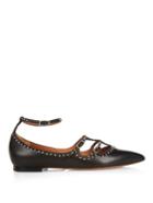 Givenchy Piper Stud-embellished Leather Flats
