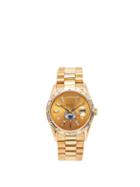 Matchesfashion.com Jacquie Aiche - Vintage Rolex Day-date Diamond & Gold-plated Watch - Womens - Yellow Gold