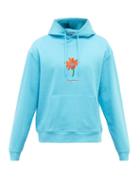 Mens Rtw Jacquemus - Pistou Embroidered Cotton-jersey Hooded Sweatshirt - Mens - Blue