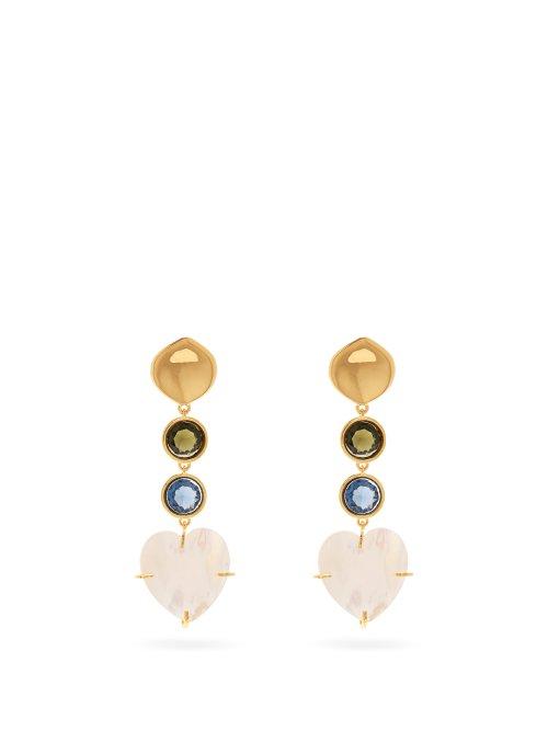 Matchesfashion.com Lizzie Fortunato - A Little Love Mother Of Pearl Earrings - Womens - Multi