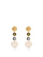 Matchesfashion.com Lizzie Fortunato - A Little Love Mother Of Pearl Earrings - Womens - Multi