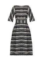 Goat Dromio Boat-neck Striped Dress