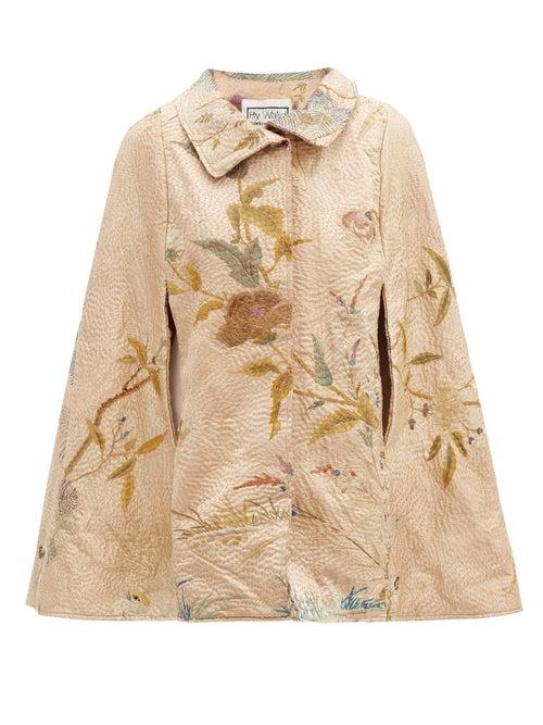 Matchesfashion.com By Walid - Mafalda 19th-century Embroidered-silk Cape - Womens - Light Multi