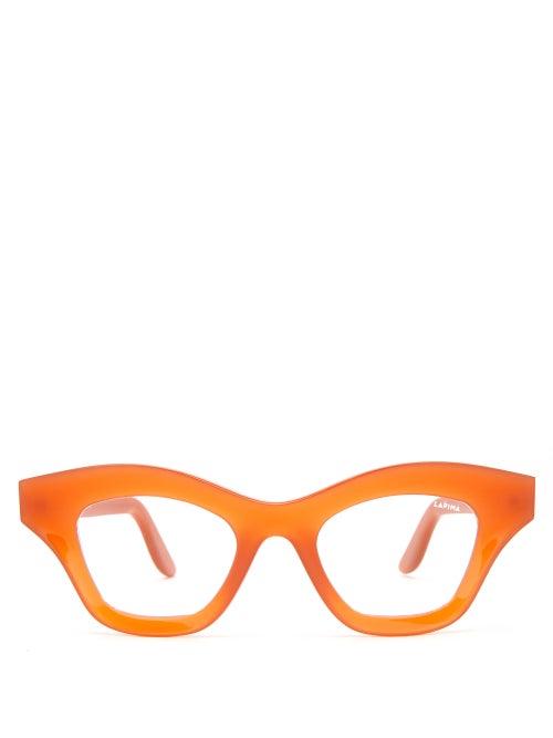 Lapima - Tessa Cat-eye Acetate Glasses - Womens - Orange
