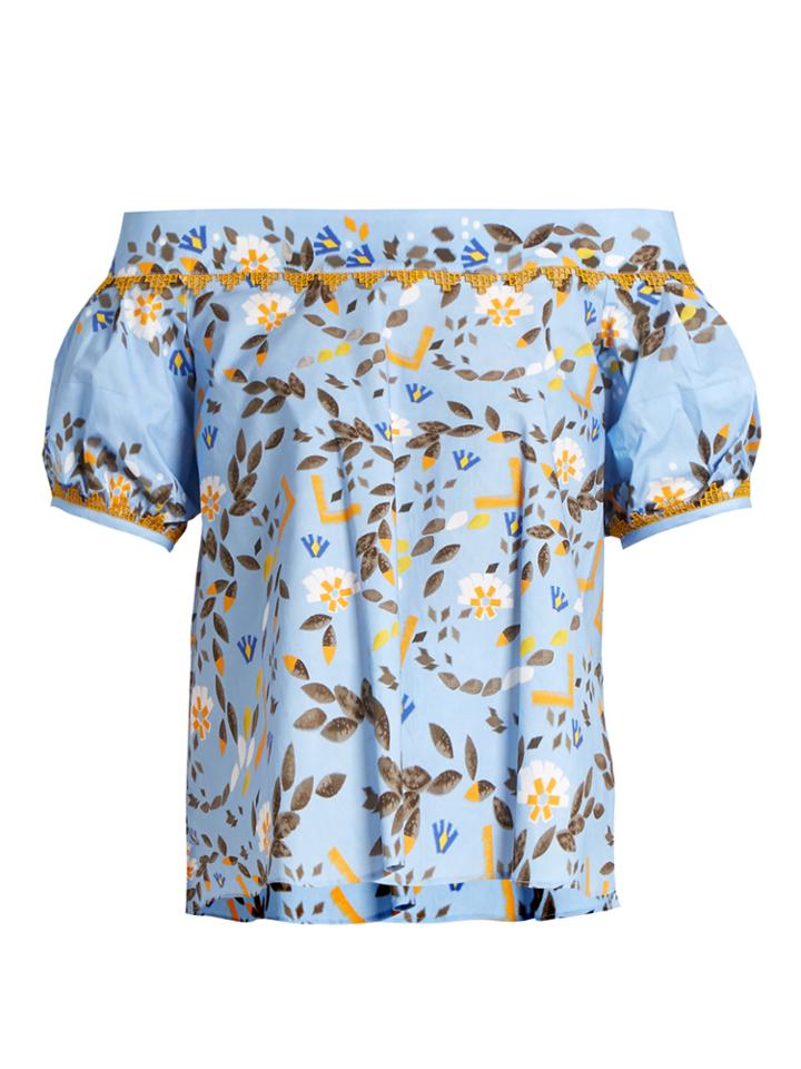 Peter Pilotto Abstract-print Off-the-shoulder Top