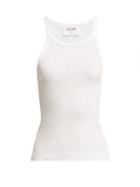 Matchesfashion.com Re/done Originals - Ribbed Cotton Tank Top - Womens - White