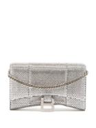 Balenciaga - Hourglass Crystal-embellished Cross-body Bag - Womens - Grey