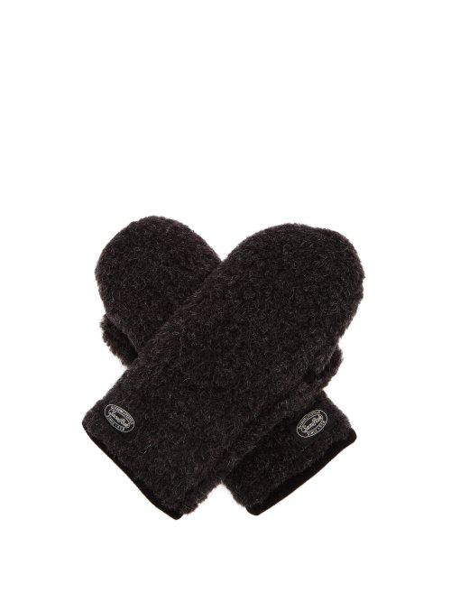 Matchesfashion.com Snow Peak - Wool Blend Fleece Mittens - Mens - Black