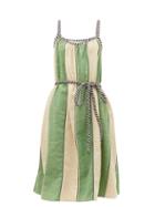 Matchesfashion.com Ace & Jig - Noelle Striped Tie Waist Cotton Dress - Womens - Green
