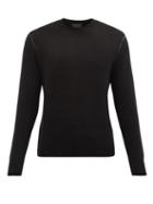 Matchesfashion.com Rag & Bone - Haldon Contrast-stitch Cashmere Sweater - Mens - Black