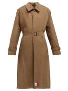 Matchesfashion.com Martine Rose - Tartan Lined Oversized Trench Coat - Womens - Brown
