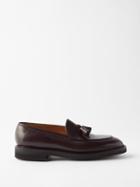 John Lobb - Edmond Leather Loafers - Mens - Dark Maroon