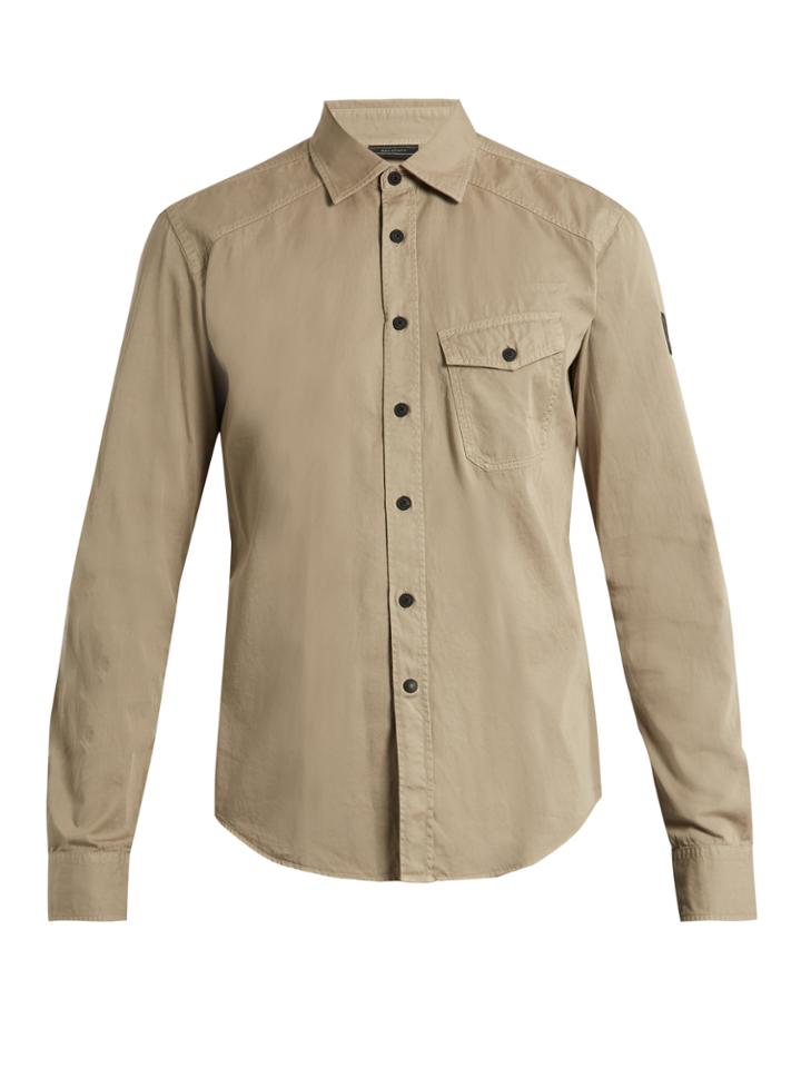 Belstaff Steadway Point-collar Cotton Shirt