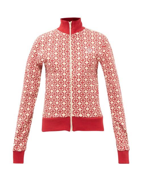 Wales Bonner - Jacquard Organic Cotton Track Top - Womens - Red Multi