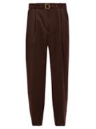 Matchesfashion.com Sies Marjan - Andy Wool Twill Trousers - Mens - Brown
