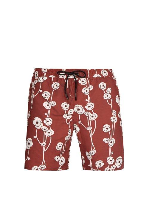 Matchesfashion.com Saturdays Nyc - Timothy Poppy Print Swim Shorts - Mens - Multi