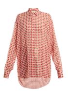 By. Bonnie Young Rose-print Silk-chiffon Shirt