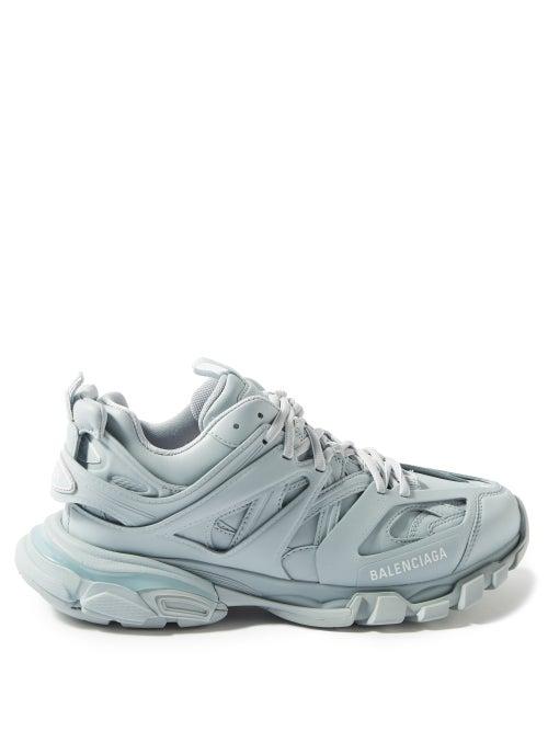 Balenciaga - Track Panelled Trainers - Womens - Light Blue