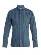 Matchesfashion.com Etro - Striped Cotton Shirt - Mens - Green
